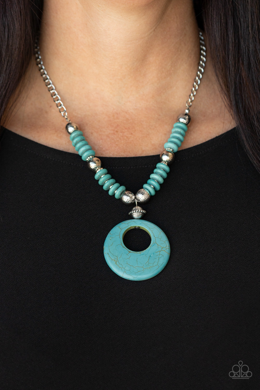 Oasis Goddess - Blue - Paparazzi Necklace