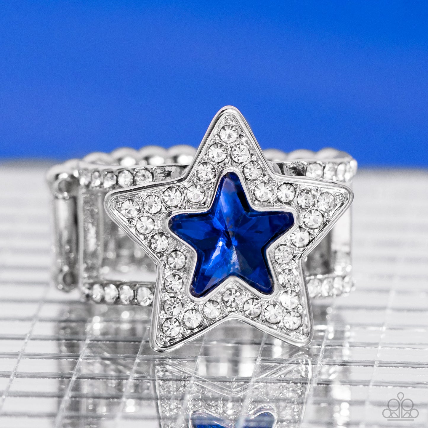 One Nation Under Sparkle - Blue - Paparazzi Ring