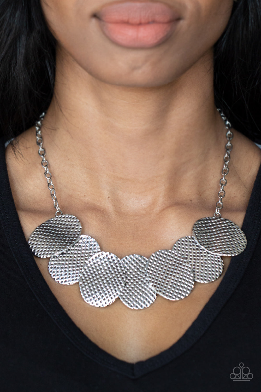 Industrial Wave - Silver - Paparazzi Necklace
