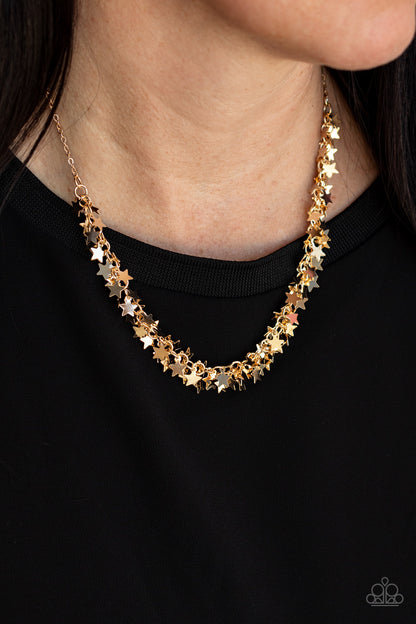 Starry Anthem - Gold - Paparazzi Necklace