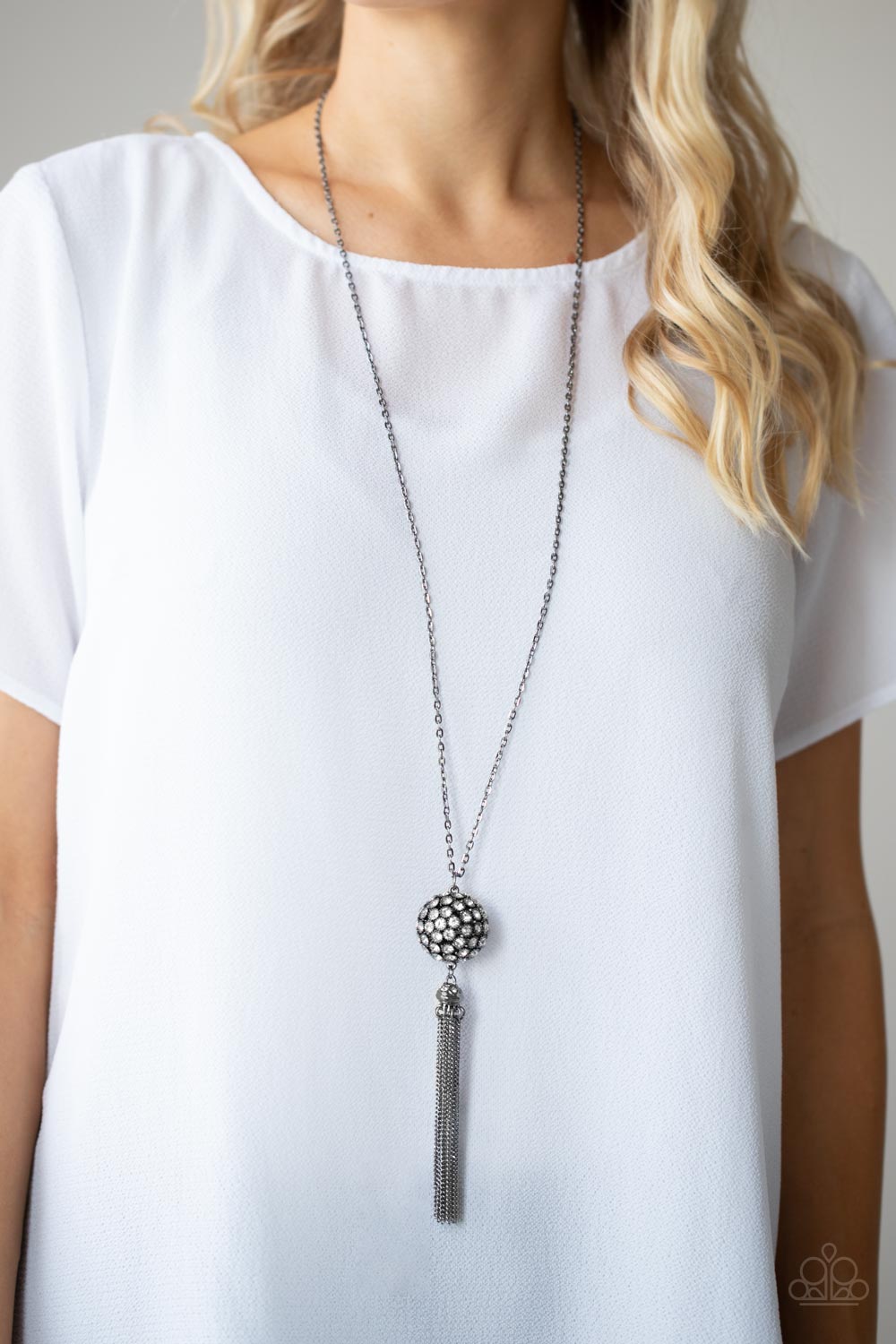 Rhinestone Revolution - Black - Paparazzi Necklace