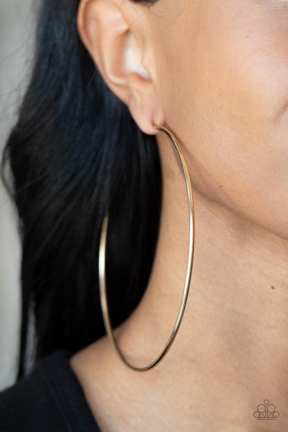 Colossal Couture - Gold - Paparazzi Earrings