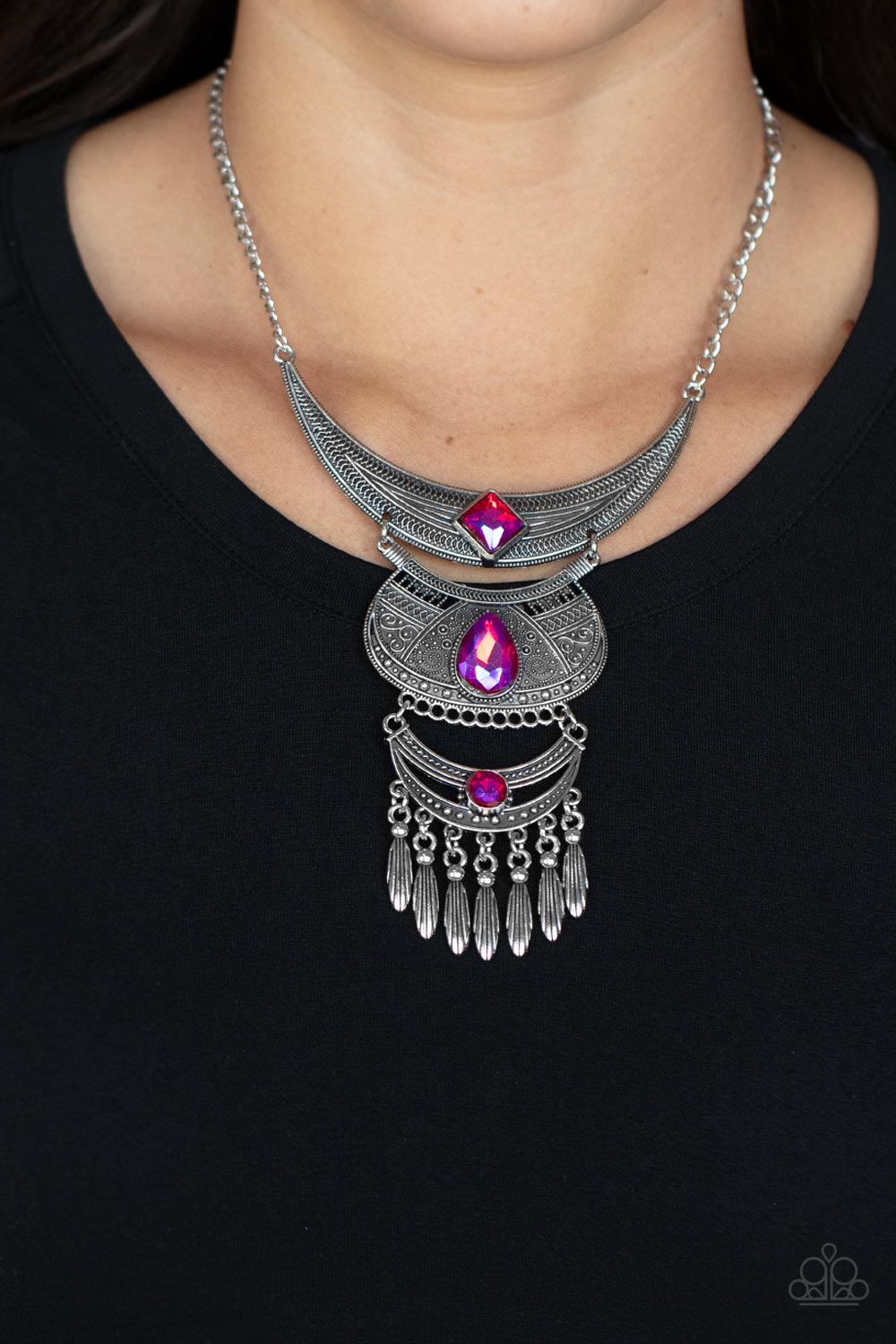 Lunar Enchantment - Pink - Paparazzi Necklace