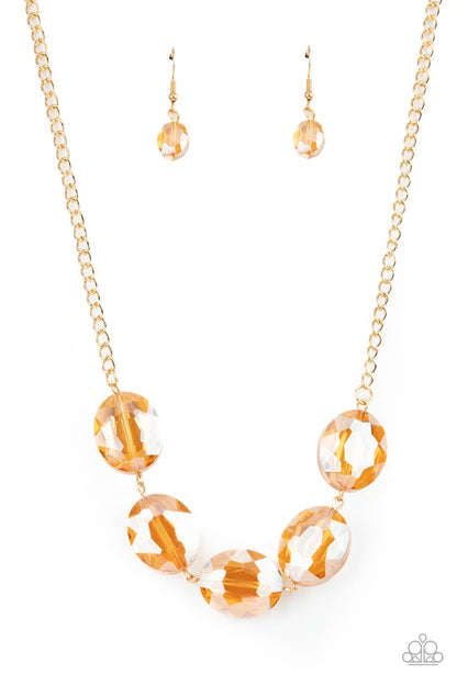 Cosmic Closeup - Gold - Paparazzi Necklace