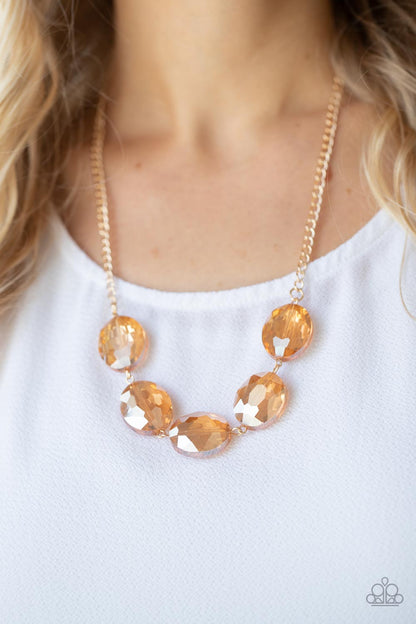 Cosmic Closeup - Gold - Paparazzi Necklace