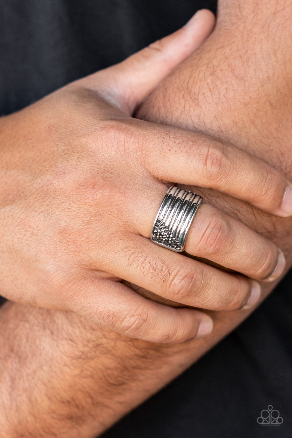 Legendary Lineup - Men Silver - Paparazzi Ring