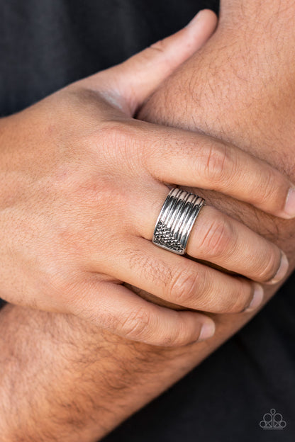 Legendary Lineup - Men Silver - Paparazzi Ring