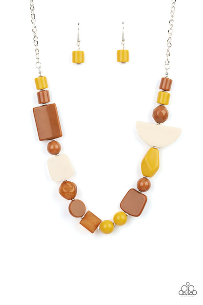 Tranquil Trendsetter - Yellow - Paparazzi Necklace