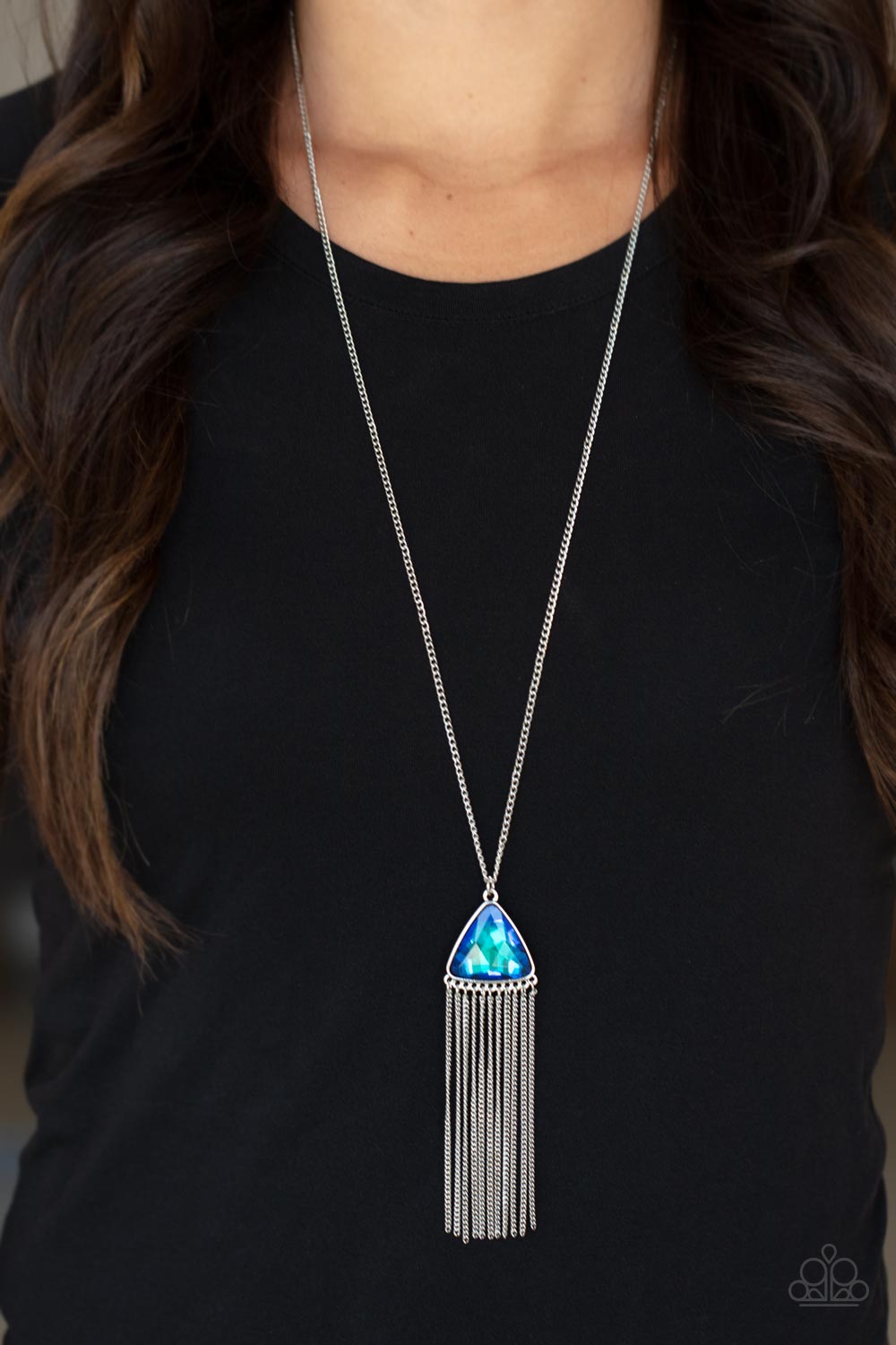 Proudly Prismatic - Blue - Paparazzi Necklace