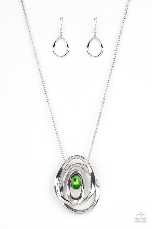 Luminous Labyrinth - Green - Paparazzi Necklace