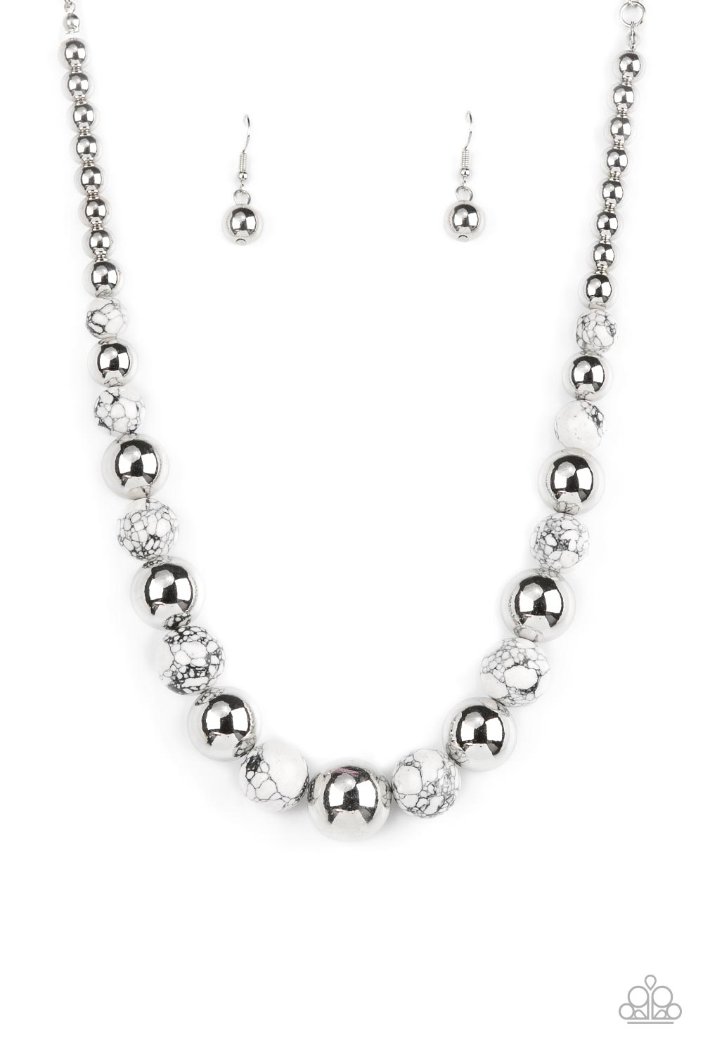 Stone Age Adventurer - White Paparazzi Necklace