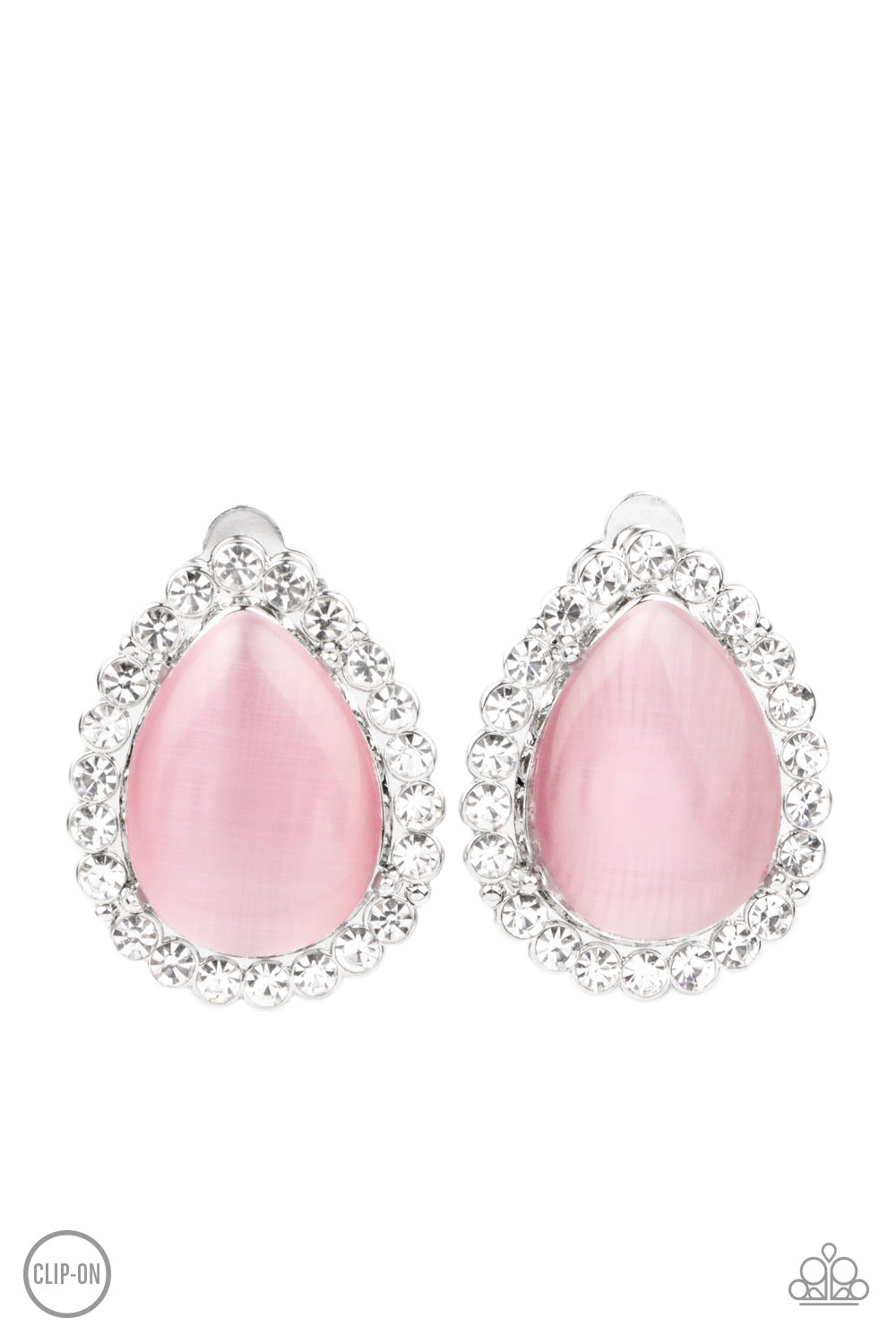 Downright Demure - Pink - Paparazzi Clip On Earrings