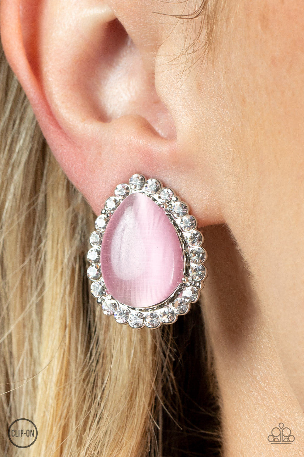 Downright Demure - Pink - Paparazzi Clip On Earrings