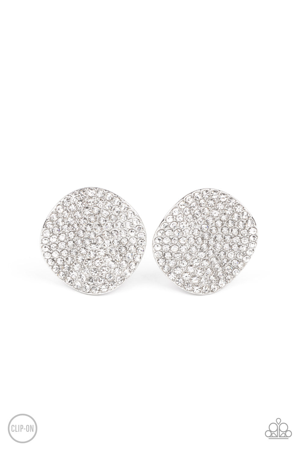 Lunch at the Louvre - White - Paparazzi Earrings