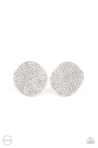 Lunch at the Louvre - White - Paparazzi Earrings