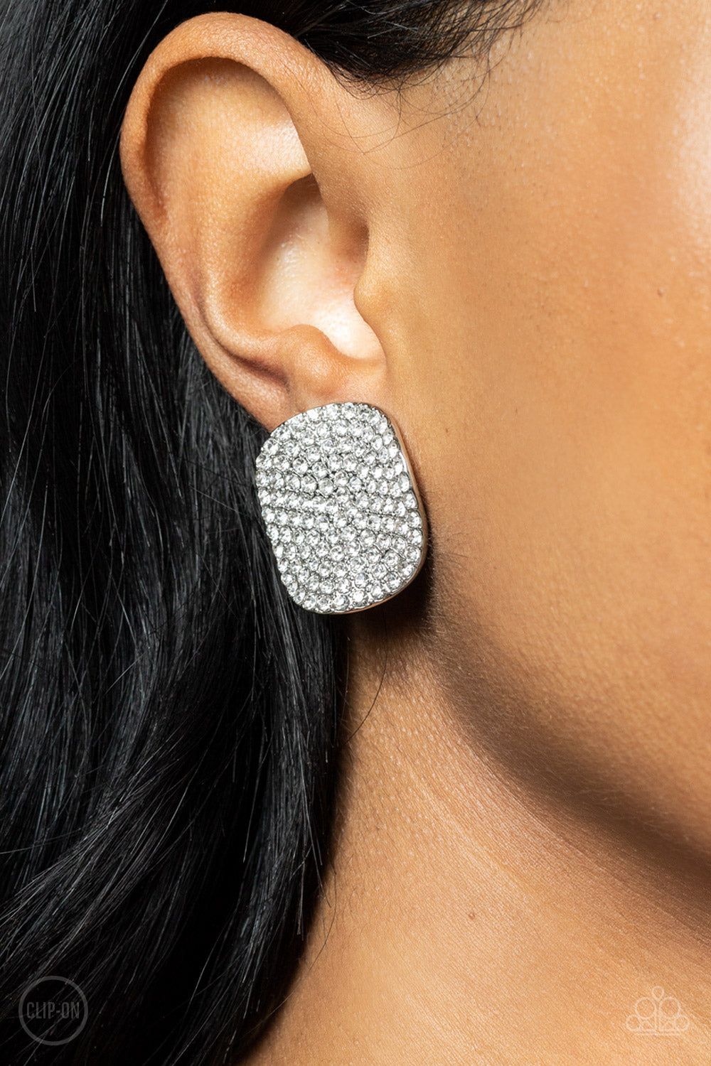Lunch at the Louvre - White - Paparazzi Earrings