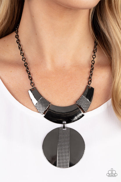 Metallic Enchantress - Black - Paparazzi Necklace