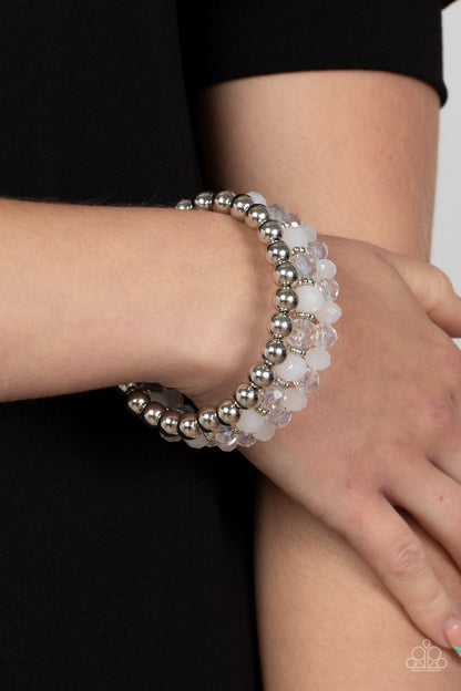 Gimme Gimme - White - Paparazzi Bracelet