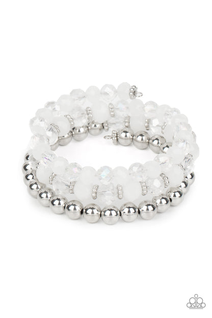 Gimme Gimme - White - Paparazzi Bracelet
