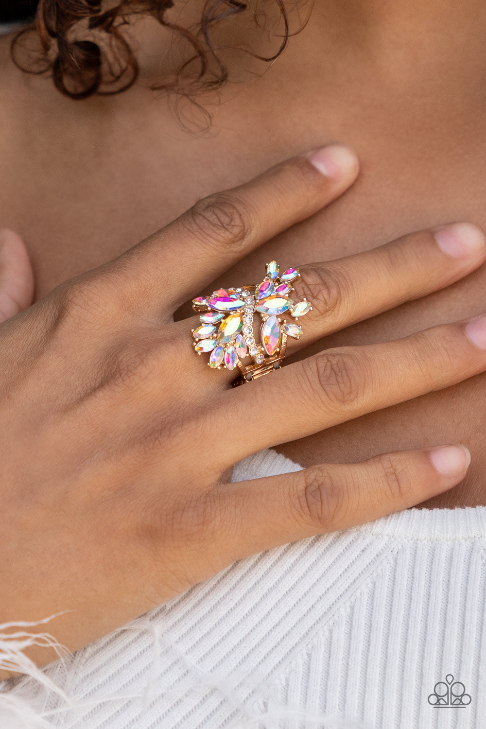 Flauntable Flare - Gold - Paparazzi Ring
