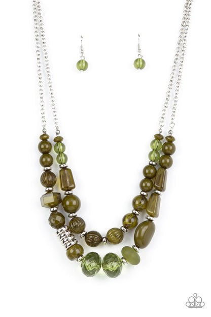 Pina Colada Paradise - Green - Paparazzi Necklace