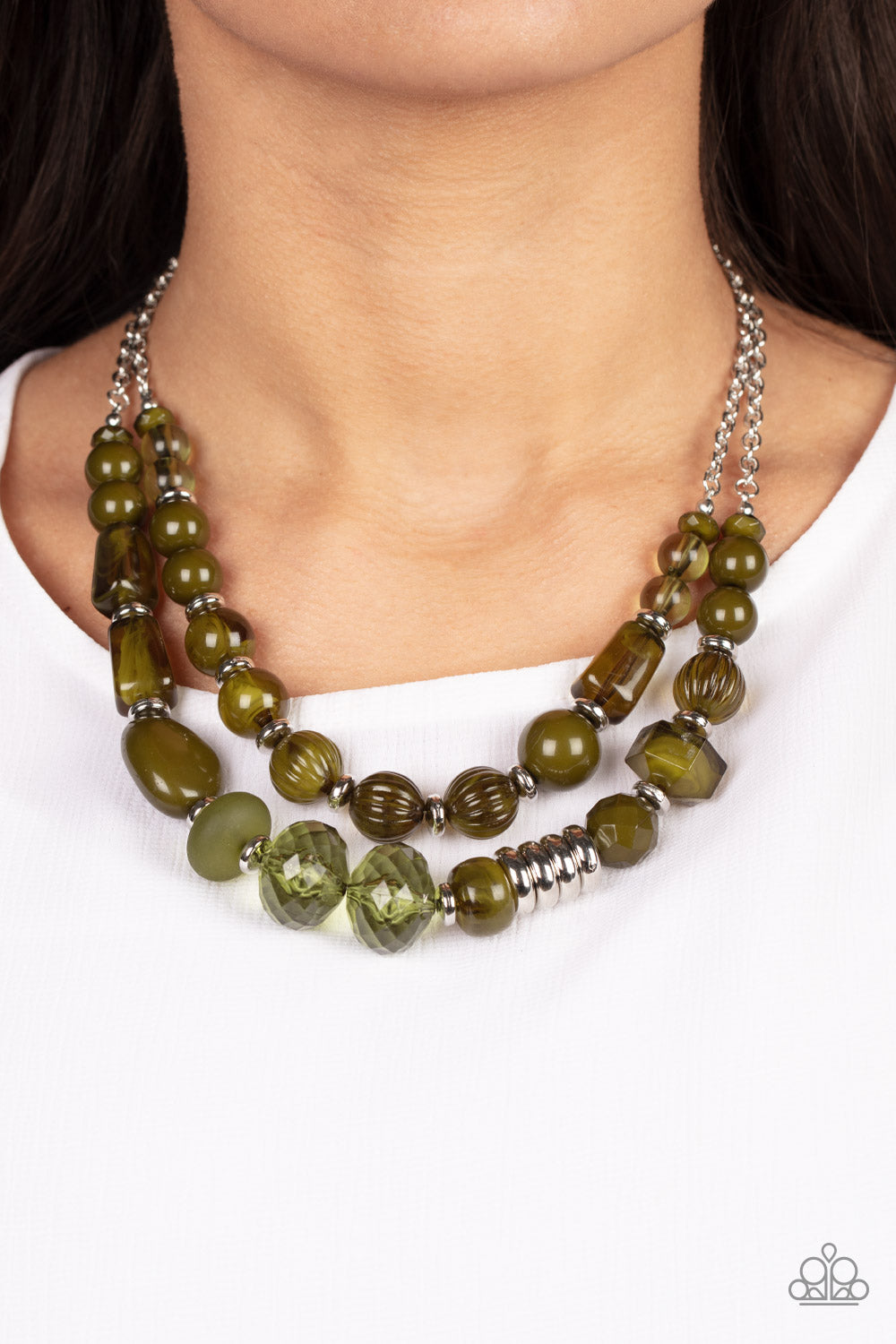 Pina Colada Paradise - Green - Paparazzi Necklace
