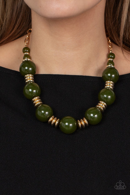 Race to the POP - Green - Paparazzi Necklace