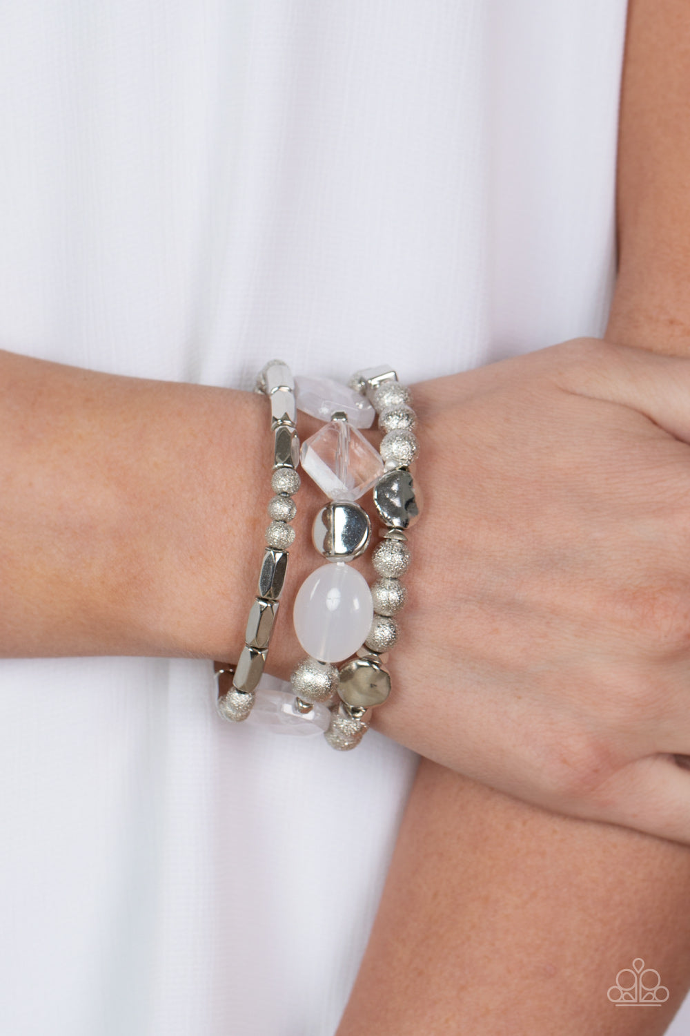 Marina Magic- White - Paparazzi Bracelet