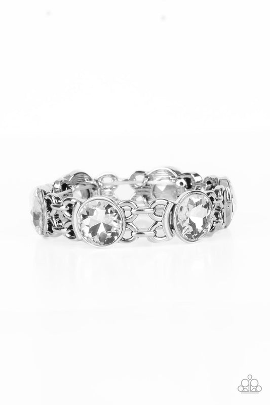 Devoted to Drama - White -  Paparazzi Bracelet