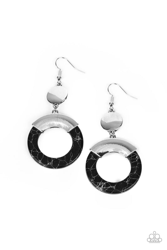 ENTRADA at Your Own Risk - Black - Paparazzi Earrings