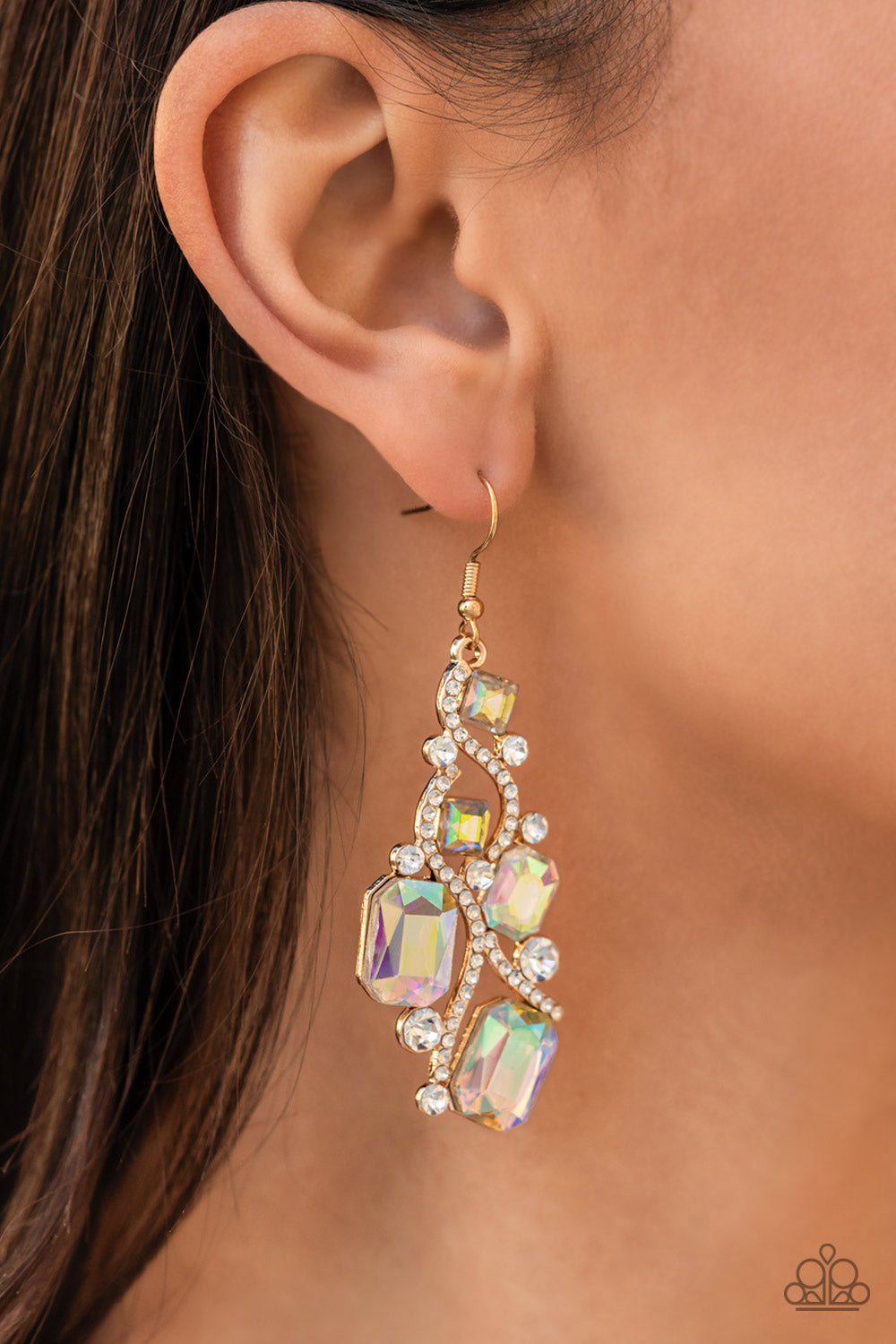 Interstellar Illumination - Multi - Paparazzi Earrings (December 2021 LOP)