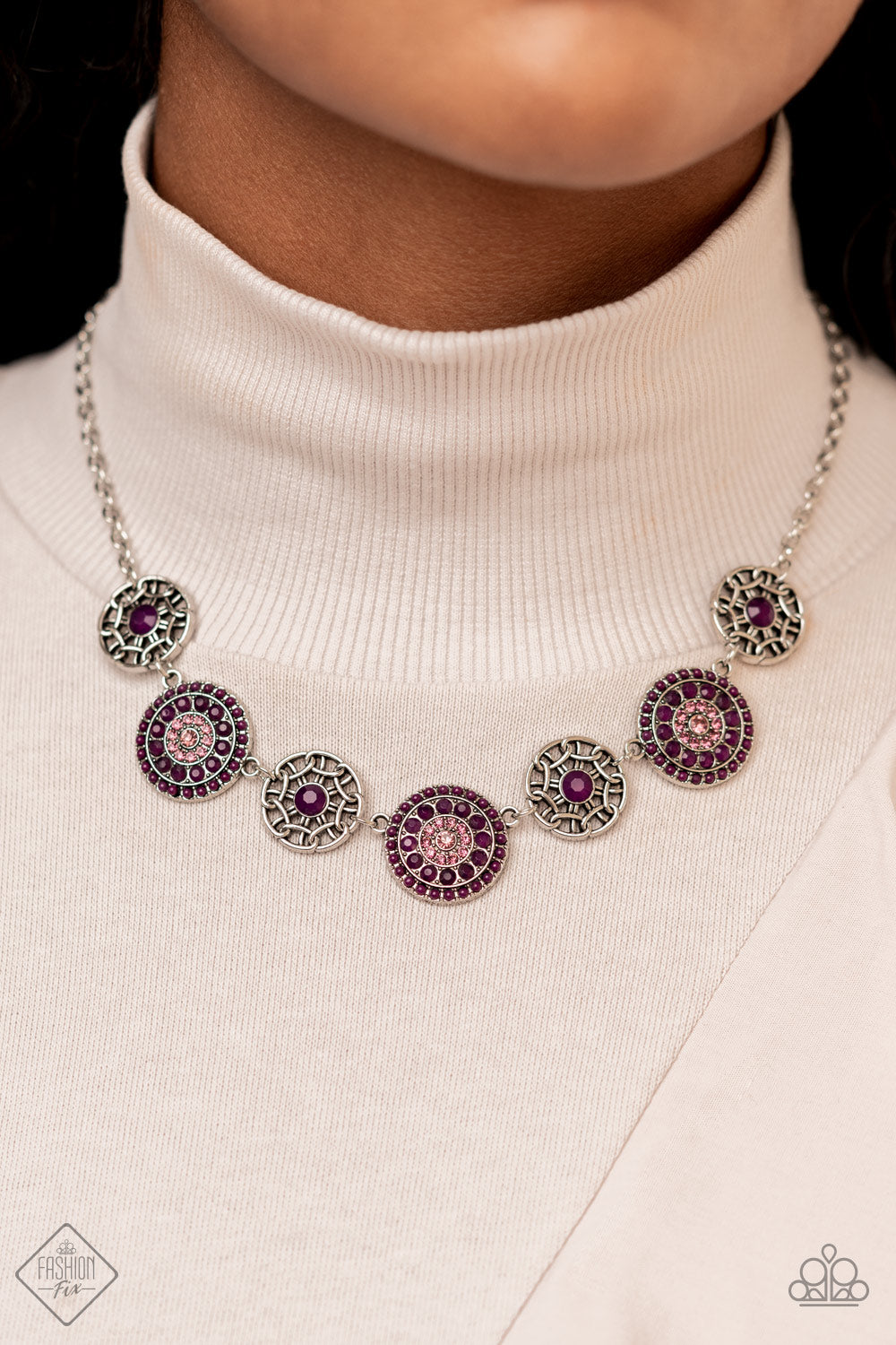 Farmers Market Fashionista - Purple Necklace and Farmhouse Hustle Purple Necklace and Earring Set