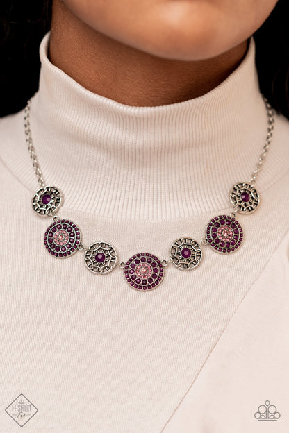 Farmers Market Fashionista - Purple Necklace and Farmhouse Hustle Purple Necklace and Earring Set