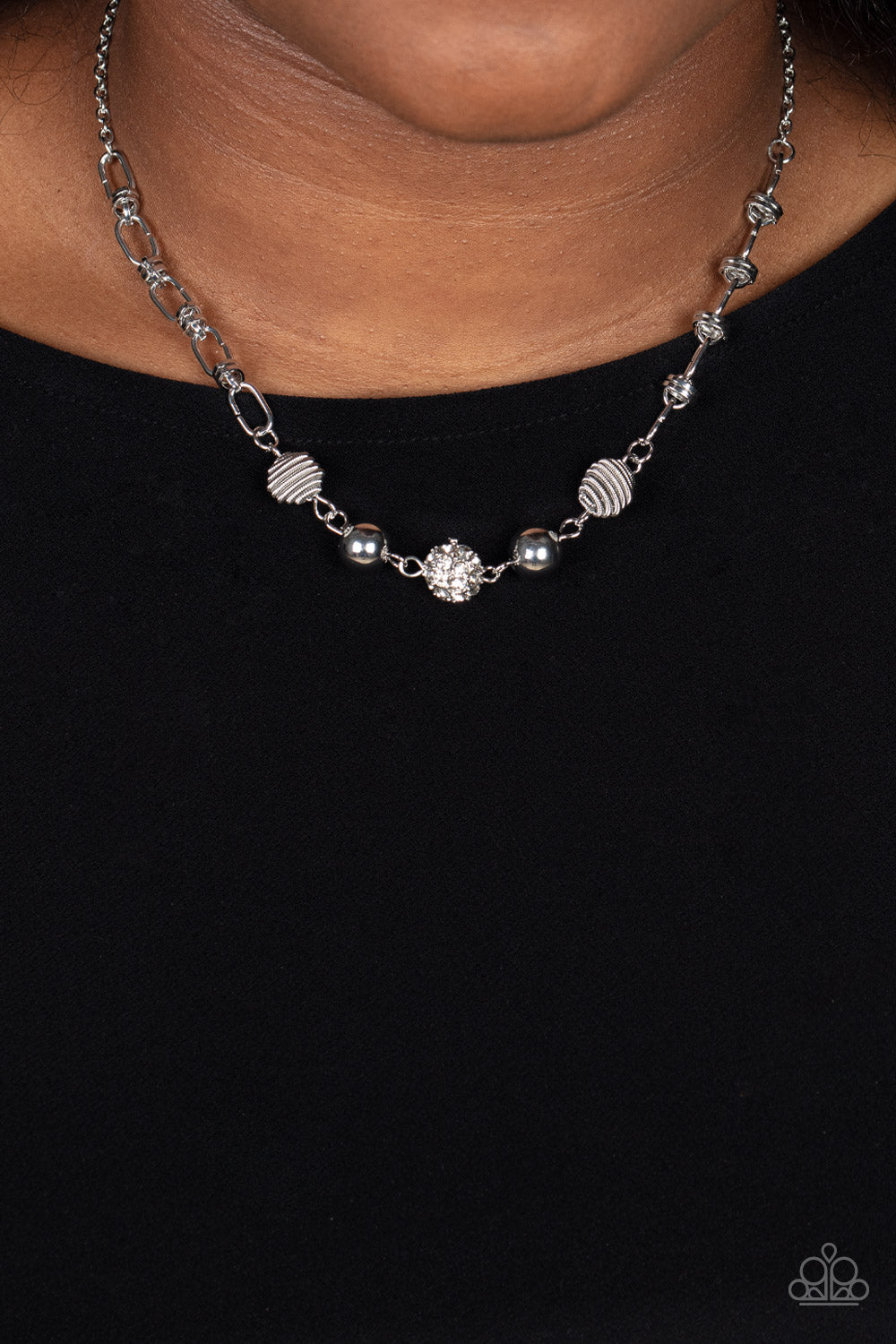 Taunting Twinkle - White - Paparazzi Necklace