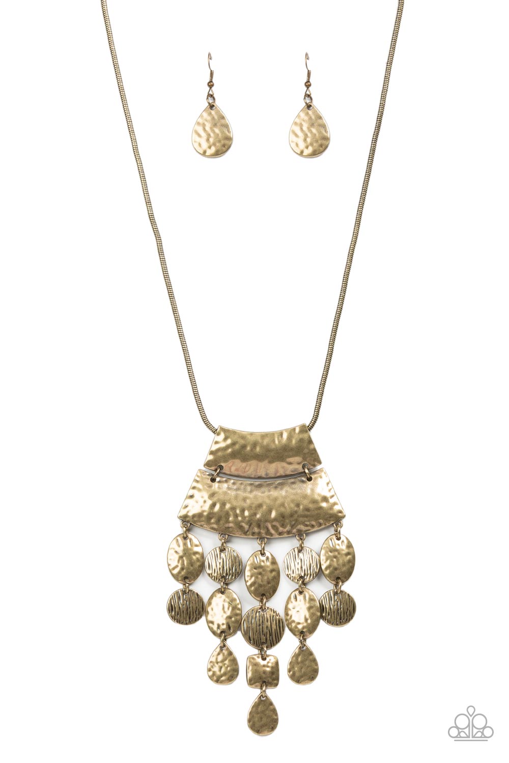 Totem Trek - Brass - Paparazzi Necklace