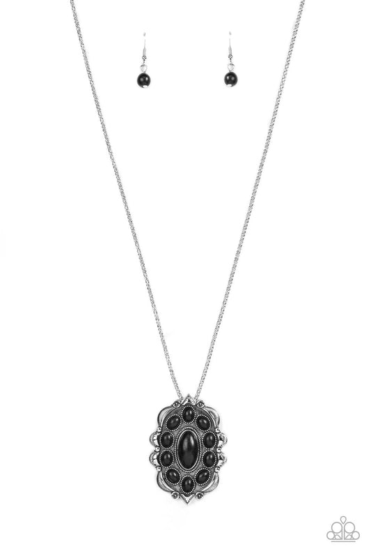 Mojave Medallion - Black - Paparazzi Necklace