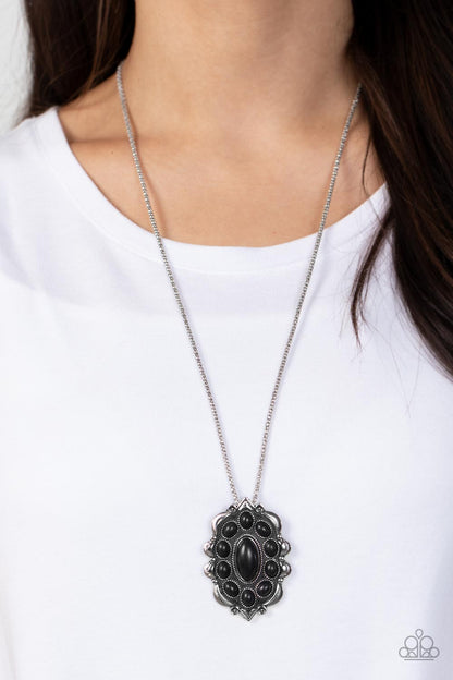 Mojave Medallion - Black - Paparazzi Necklace