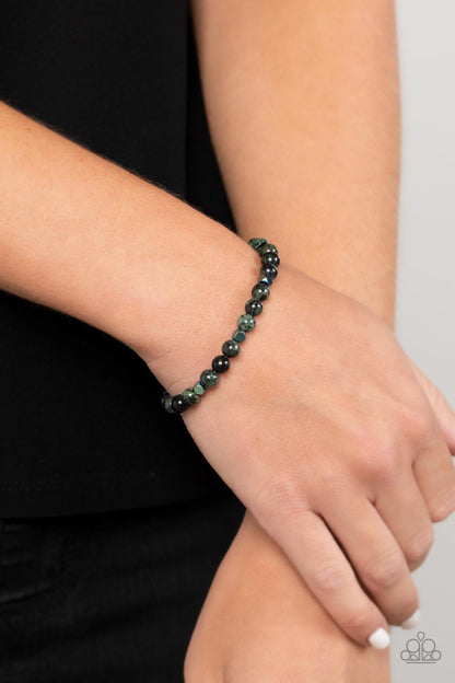 Interstellar Solitude - Green - Paparazzi Bracelet