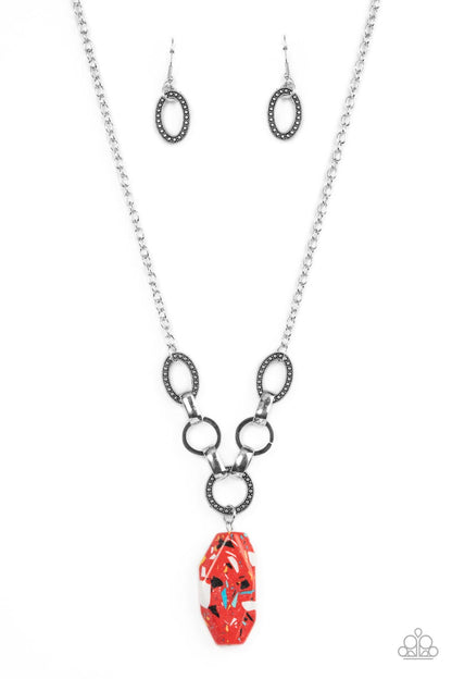 Mystical Mineral - Red - Paparazzi Necklace