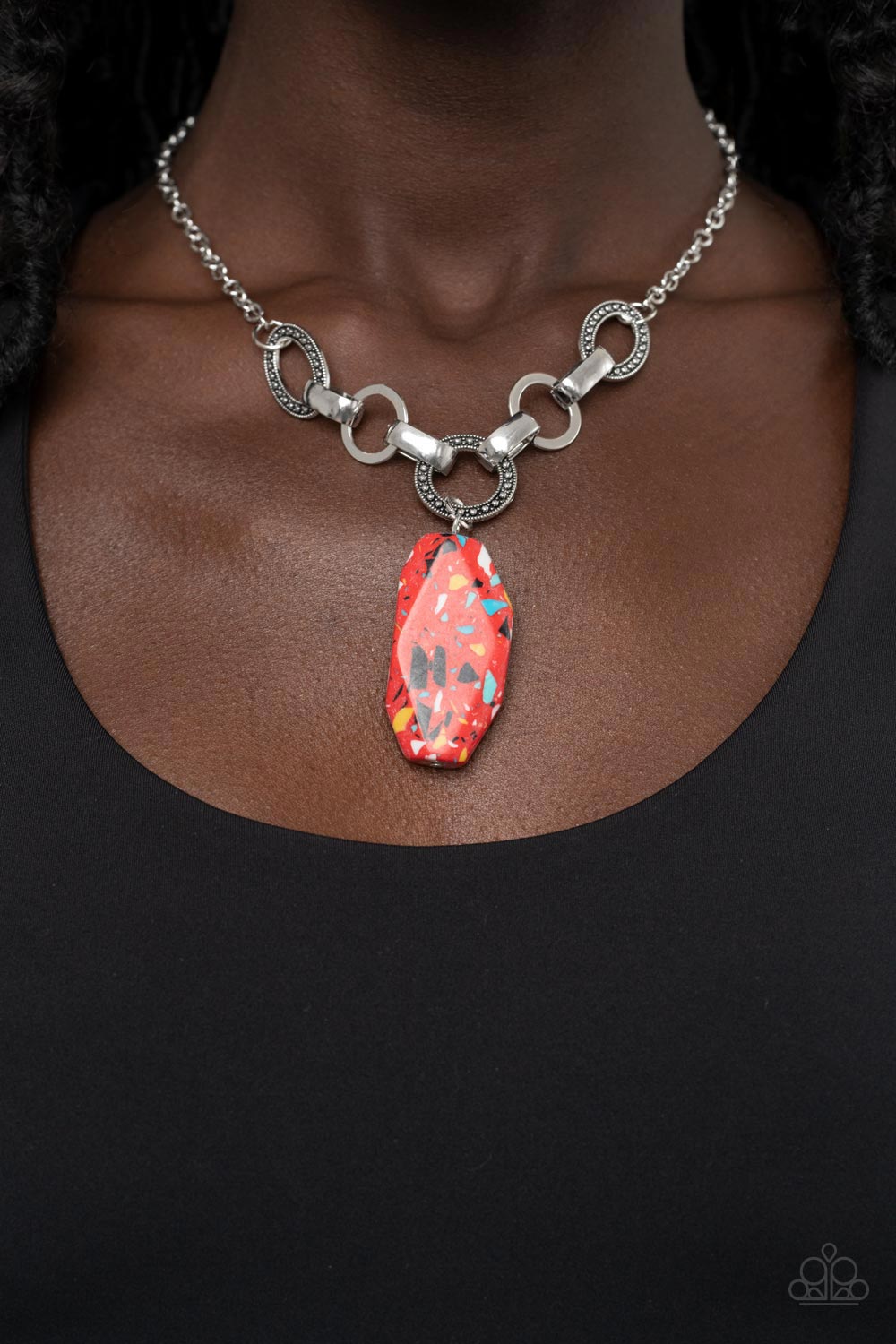Mystical Mineral - Red - Paparazzi Necklace