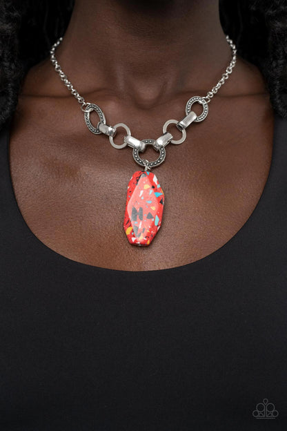 Mystical Mineral - Red - Paparazzi Necklace