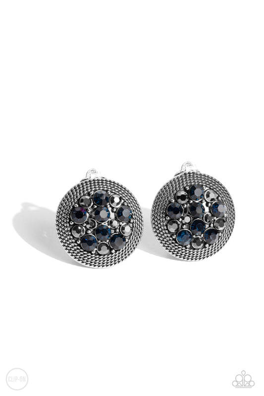 Stellar Status - Blue Clip On Earrings