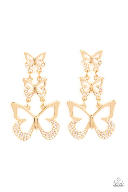 Flamboyant Flutter - Multi - Paparazzi Earrings