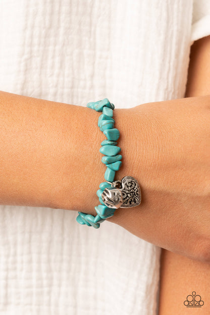 Love You to Pieces - Blue - Paparazzi Bracelet