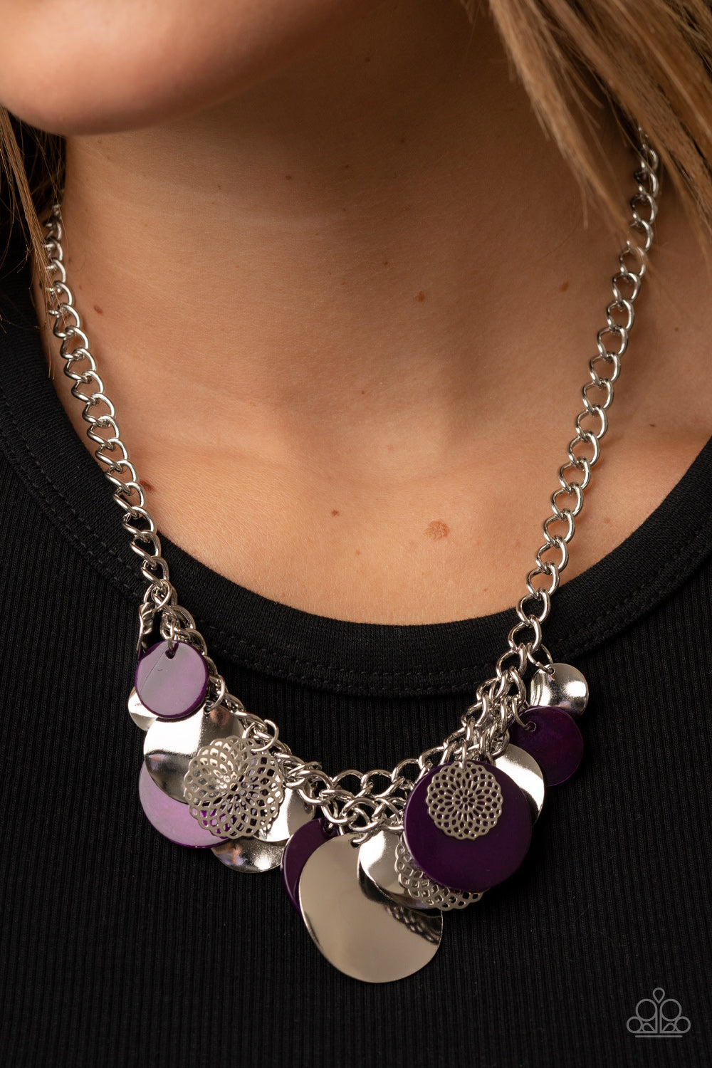 Oceanic Opera - Purple - Paparazzi Necklace