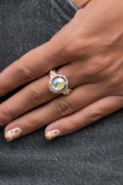 Dazzling I Dos - Rose Gold - Paparazzi Ring