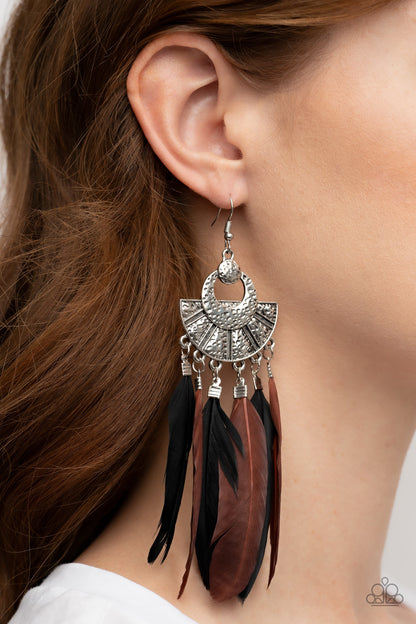 Plume Paradise - Multi - Paparazzi Earrings