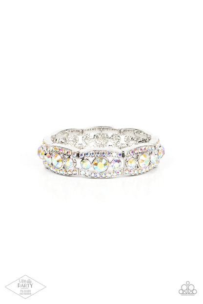 Easy On The ICE - Multi - Paparazzi Bracelet (Life of the Party Pink Diamond Pink Diamond Fan Fav)