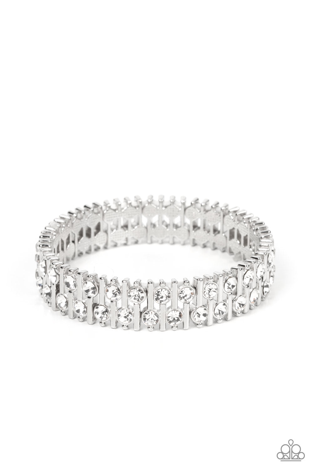 Generational Glimmer - White - Paparazzi Earrings