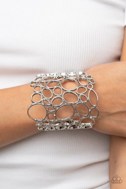 All Turned Around - Silver - Paparazzi Bracelet